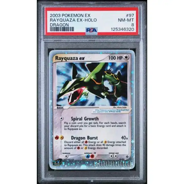 Pokemon Trading Card Game EX Dragon Ultra Rare Rayquaza ex #97 [PSA 8]