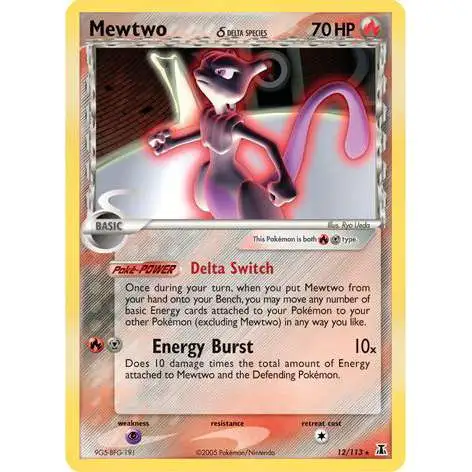 Pokemon EX Delta Species Holo Rare Mewtwo #12