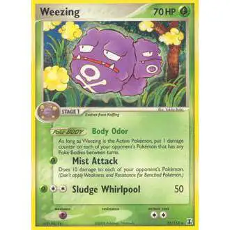 Pokemon EX Delta Species Rare Weezing #33 [Moderately Played]