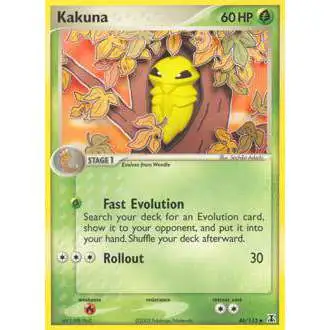 Pokemon EX Delta Species Uncommon Kakuna #46 [Moderately Played]