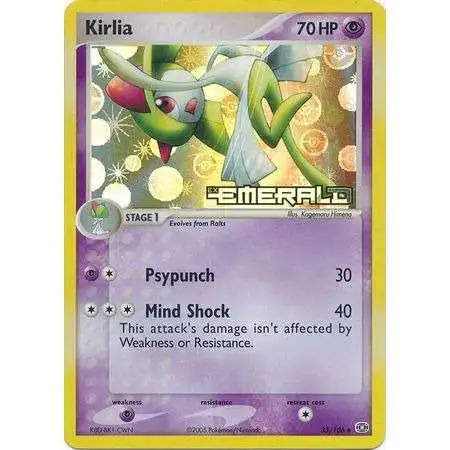 Pokemon EX Emerald Reverse Holo Kirlia #33
