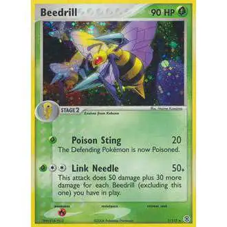 Pokemon EX Fire Red & Leaf Green Holo Rare Beedrill #1 [Damaged]