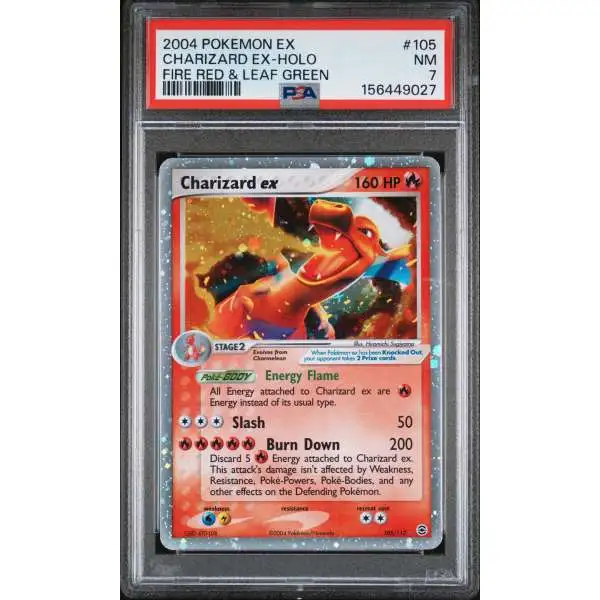 Pokemon Fire Red & Leaf Green Ultra Rare Charizard ex #105 [PSA 7]