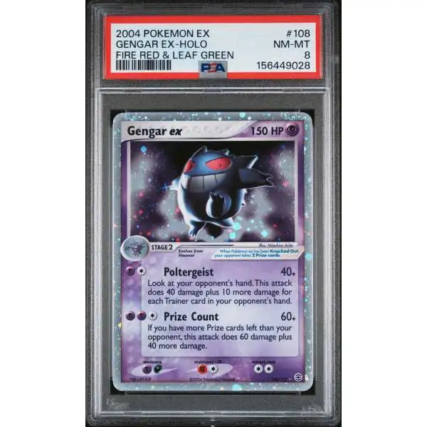 Pokemon Fire Red & Leaf Green Ultra Rare Gengar ex #108 [PSA 8]