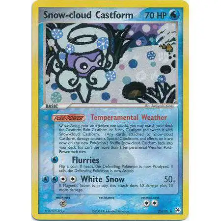 Pokemon EX Hidden Legends Reverse Holo Snow-cloud Castform #25
