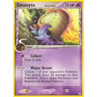 Pokemon EX Holon Phantoms Uncommon Omanyte (Delta Species) #74