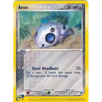 Pokemon EX Sandstorm Common Aron #56 [Reverse Holo] [Moderately Played]
