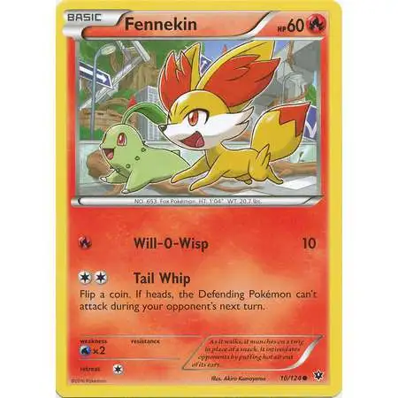 Pokemon Trading Card Game XY Fates Collide Common Fennekin #10 [Lightly Played]