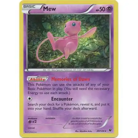 Pokemon Trading Card Game XY Fates Collide Holo Rare Mew #29 [Reverse Holo] [Lightly Played]
