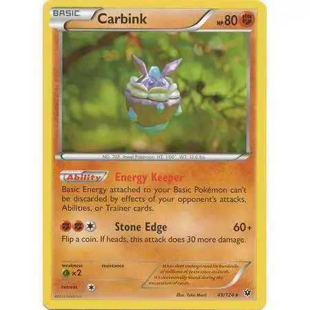 Pokemon Trading Card Game XY Fates Collide Rare Carbink #49 [Moderately Played]