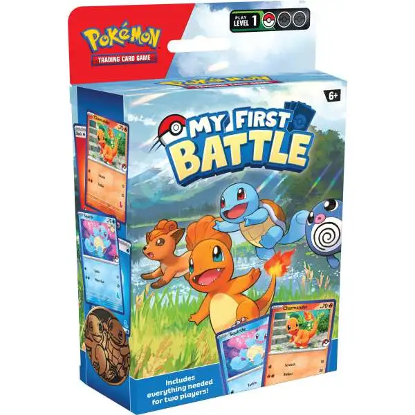 Pokemon My First Battle Charmander, Vulpix, Squirtle & Poliwag Mini Starter Deck Set [2x Mini 17-Card Decks, 2 Playmats, Coin & More]