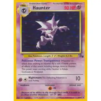 Pokemon Fossil Holo Rare Haunter #6 [Damaged]