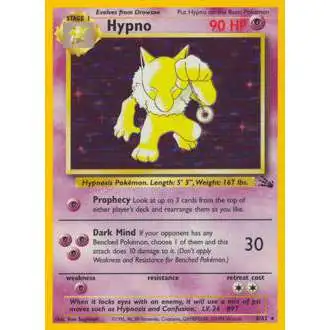 Pokemon Fossil Holo Rare Hypno #8 [Lightly Played]