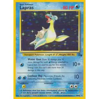 Pokemon Fossil Holo Rare Lapras #10 [Lightly Played]