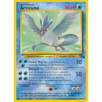 Pokemon Fossil Rare Articuno #17 [Heavily Played]