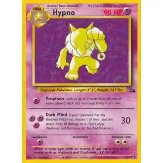 Pokemon Fossil Rare Hypno #23 [Heavily Played]
