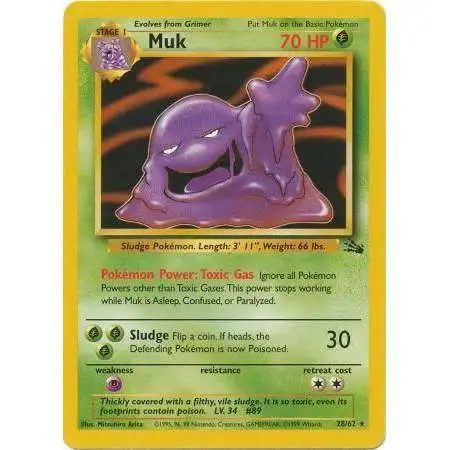 Pokemon Fossil Rare Muk #28 [Lightly Played]