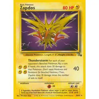 Pokemon Fossil Rare Zapdos #30 [Near Mint / Lightly Played]