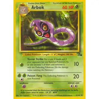Pokemon Fossil Uncommon Arbok #31 [Lightly Played]