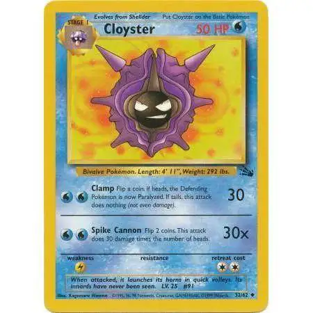 Pokemon Fossil Uncommon Cloyster #32