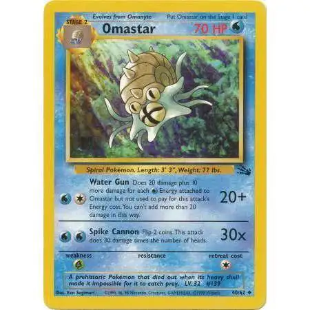 Pokemon Fossil Uncommon Omastar #40