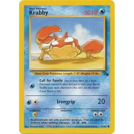Pokemon Fossil Common Krabby #51
