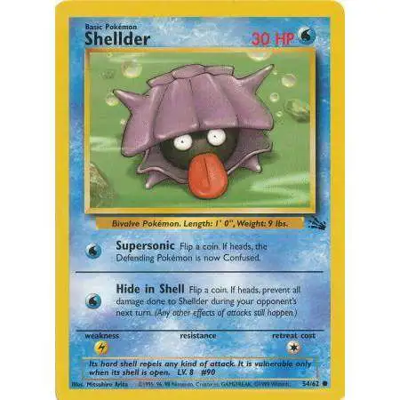Pokemon Fossil Common Shellder #54 [Moderately Played]