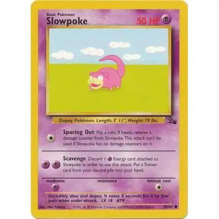 Pokemon Fossil Common Slowpoke #55 [Lightly Played]