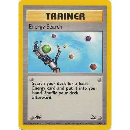 Pokemon Fossil Common Energy Search #59 [1st Edition]