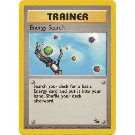 Pokemon Fossil Common Energy Search #59 [Lightly Played]