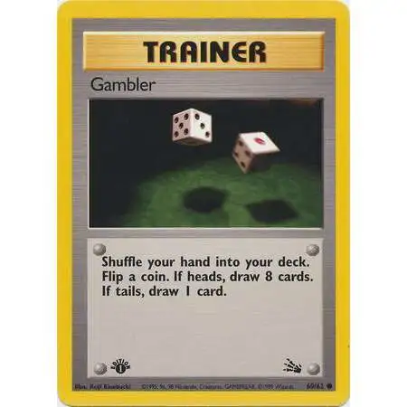 Pokemon Fossil Common Gambler #60 [1st Edition]