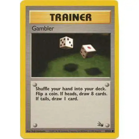 Pokemon Fossil Common Gambler #60 [Lightly Played]