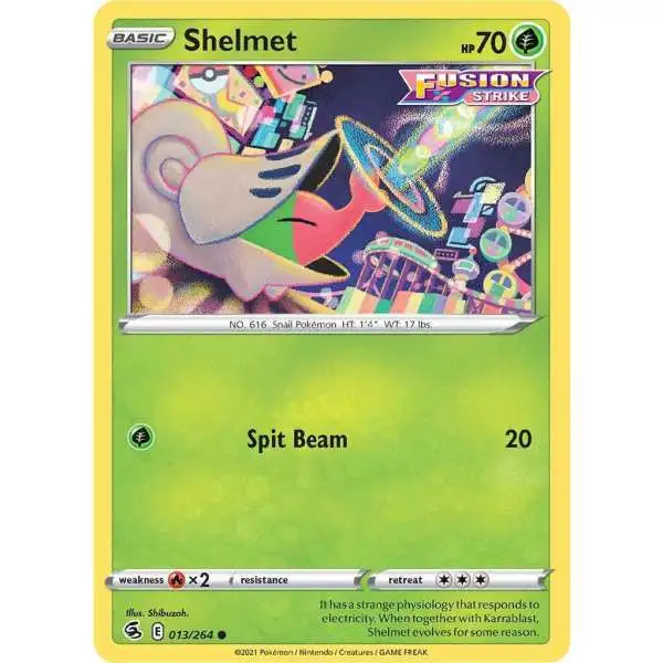Pokemon Trading Card Game Sword & Shield Fusion Strike Common Shelmet #13