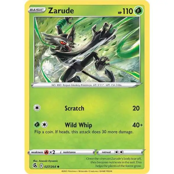 Pokemon Trading Card Game Sword & Shield Fusion Strike Uncommon Zarude #27