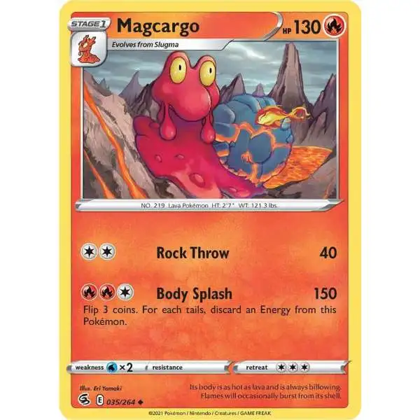 Pokemon Trading Card Game Sword & Shield Fusion Strike Uncommon Magcargo #35