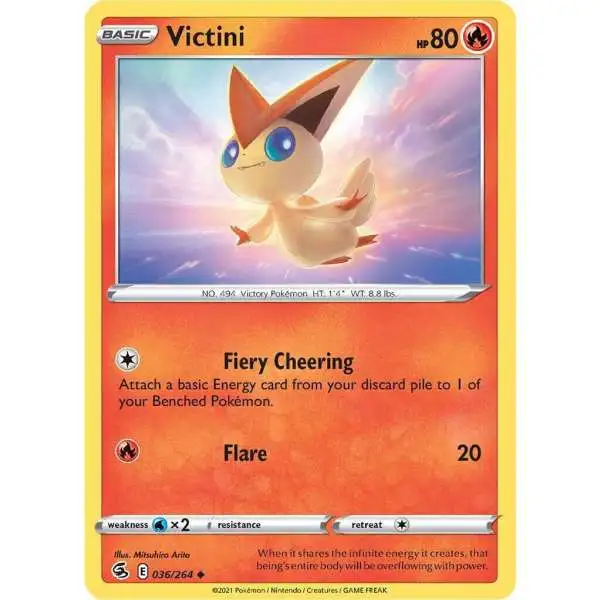 Pokemon Trading Card Game Sword & Shield Fusion Strike Uncommon Victini #36