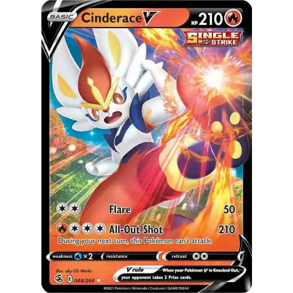 Pokemon Trading Card Game Sword & Shield Fusion Strike Ultra Rare Cinderace V #44