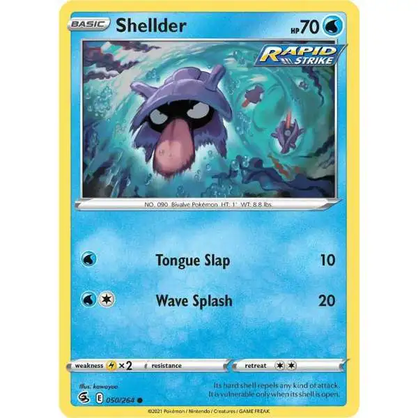 Pokemon Trading Card Game Sword & Shield Fusion Strike Common Shellder #50