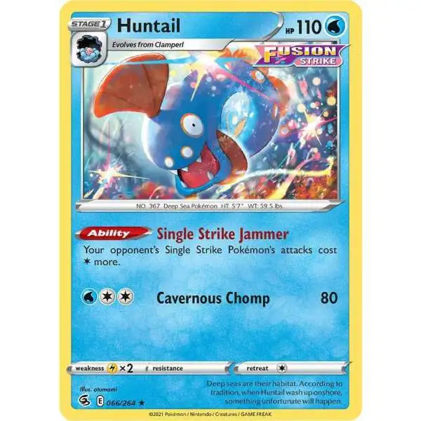 Pokemon Trading Card Game Sword & Shield Fusion Strike Rare Huntail #66