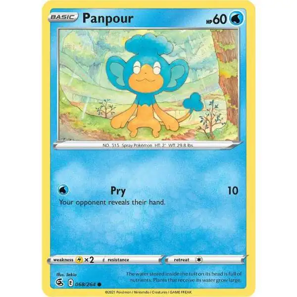 Pokemon Trading Card Game Sword & Shield Fusion Strike Common Panpour #68
