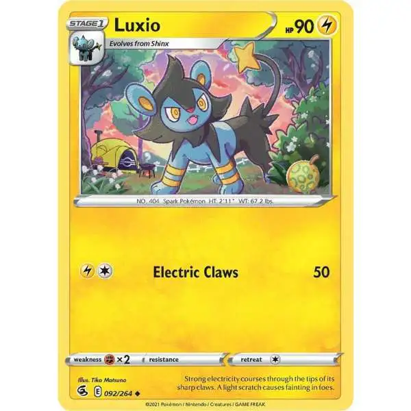 Pokemon Trading Card Game Sword & Shield Fusion Strike Uncommon Luxio #92