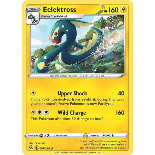 Pokemon Trading Card Game Sword & Shield Fusion Strike Rare Eelektross #97