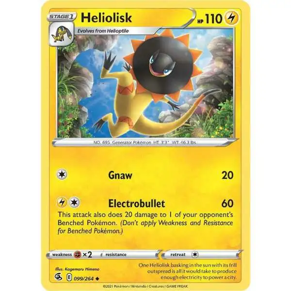 Pokemon Trading Card Game Sword & Shield Fusion Strike Uncommon Heliolisk #99