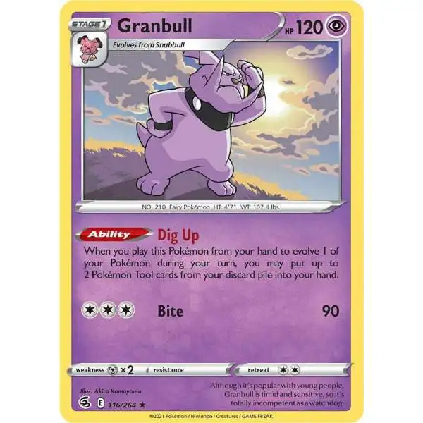 Pokemon Trading Card Game Sword & Shield Fusion Strike Rare Granbull #116