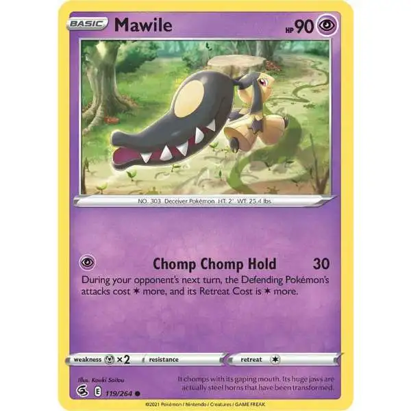 Pokemon Trading Card Game Sword & Shield Fusion Strike Common Mawile #119