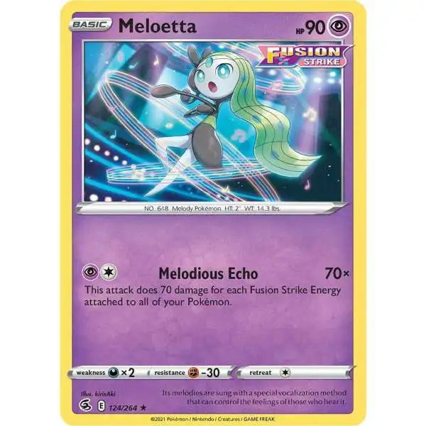 Pokemon Trading Card Game Sword & Shield Fusion Strike Rare Meloetta #124