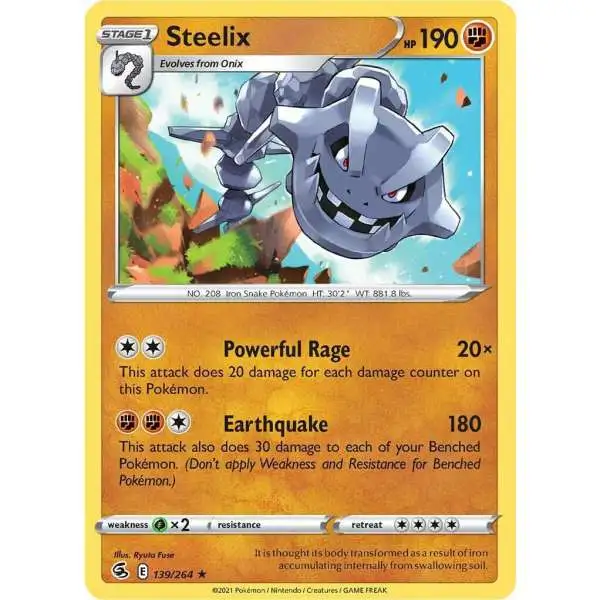 Pokemon Trading Card Game Sword & Shield Fusion Strike Holo Rare Steelix #139