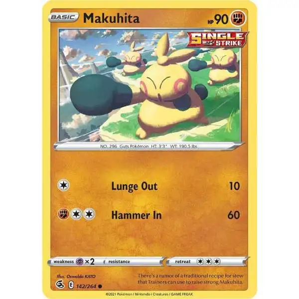 Pokemon Trading Card Game Sword & Shield Fusion Strike Common Makuhita #142