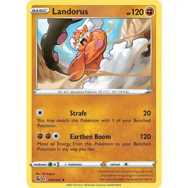 Pokemon Trading Card Game Sword & Shield Fusion Strike Holo Rare Landorus #148