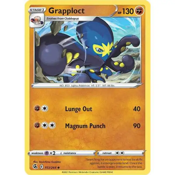 Pokemon Trading Card Game Sword & Shield Fusion Strike Uncommon Grapploct #153